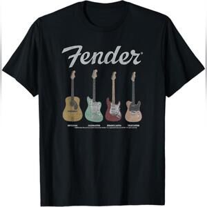 NWT Fender Vintage Guitar Lineup T-Shirt, Medium